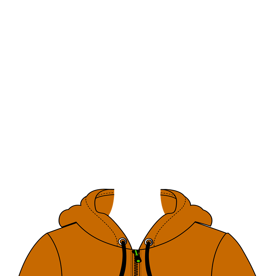 orange hoodie